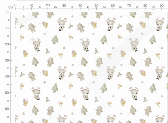 Tissu Imprimé Noel Tout Mignon Minimaliste, 11 tissus au choix – Image 3