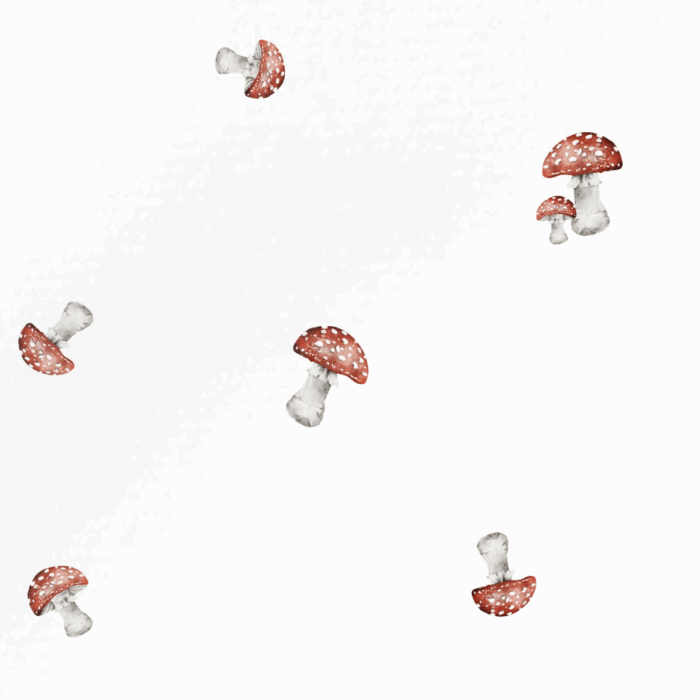 Tissu Imprimé Automne Champignon Amanite, 11 tissus au choix
