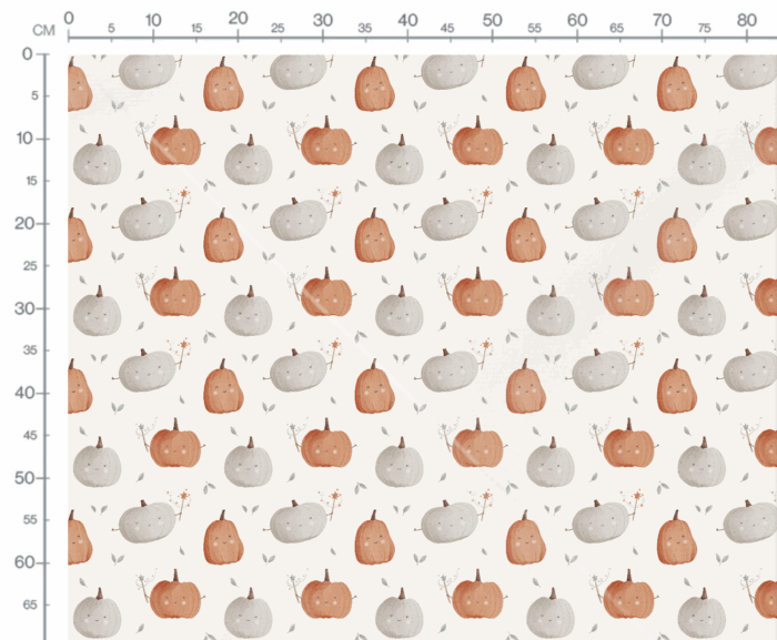 Tissu Imprimé Automne Potiron, 3 coloris et 11 tissus au choix – Image 4