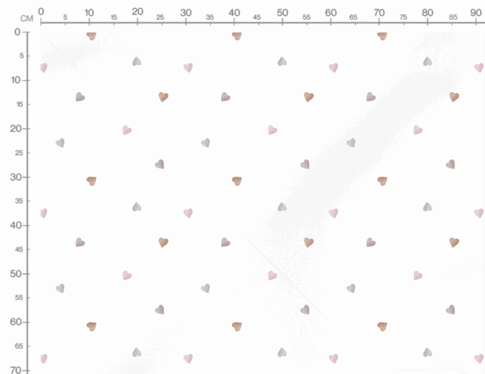 Tissu Imprimé Coeurs Mini Rose, 11 tissus au choix – Image 3