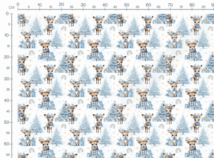 Tissu Exclusif Noel Bleu Rennes, 11 tissus au choix – Image 3