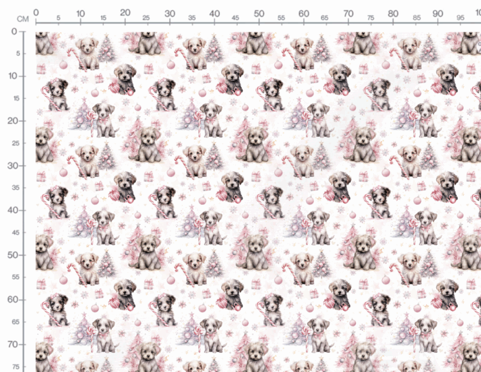Tissu Exclusif Noel Chiots, 11 tissus au choix – Image 3