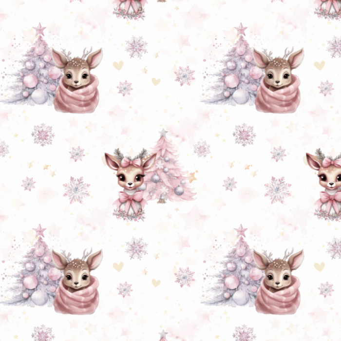 Tissu Exclusif Noel Mignon Renne, 11 tissus au choix
