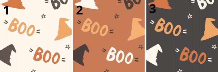 Tissu Imprimé Halloween Boo, 3 coloris et 11 tissus au choix – Image 4