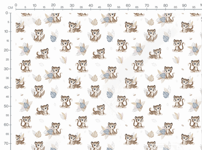 Tissu Imprimé Leopard Mignon, 4 coloris et 11 tissus au choix – Image 3