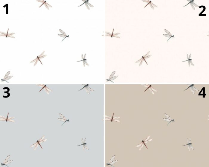 Tissu Imprimé Libellule Minimaliste, 4 coloris et 11 tissus au choix – Image 4