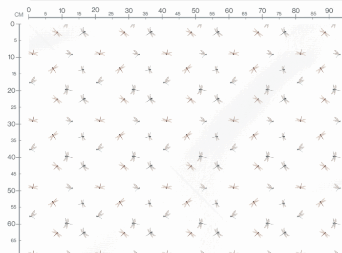 Tissu Imprimé Libellule Minimaliste Blanc, 11 tissus au choix – Image 3