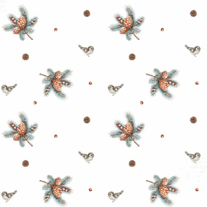 Tissu Imprimé Noel Petit Oiseau, 11 tissus au choix