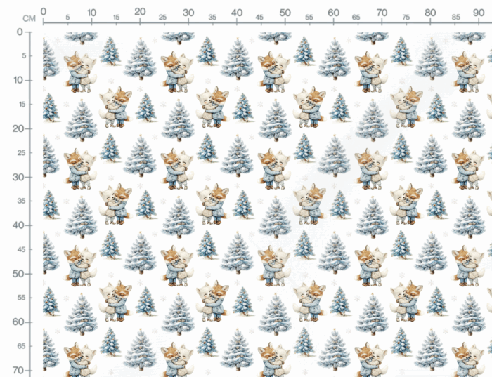 Tissu Imprimé Noel Renard Calin, 11 tissus au choix – Image 3