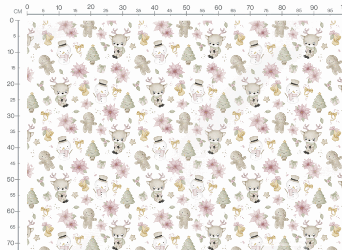Tissu Imprimé Noel Tout Mignon, 4 coloris et 11 tissus au choix – Image 3