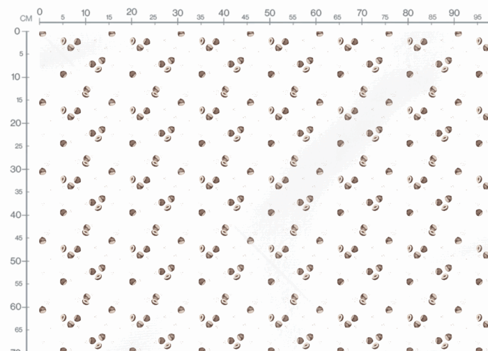 Tissu Imprimé Noisettes Petites, 6 coloris et 11 tissus au choix – Image 3