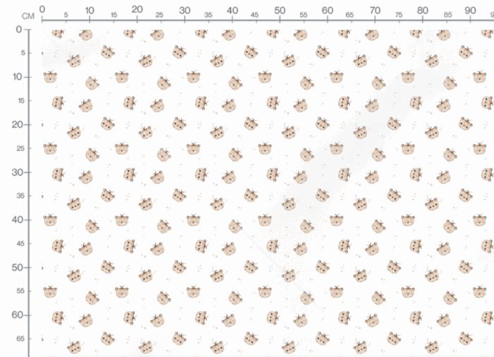 Tissu Imprimé Ourson Mignon Citrouille, 4 coloris et 11 tissus au choix – Image 3