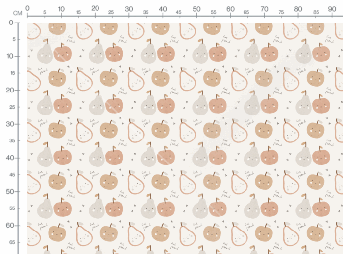 Tissu Imprimé Pomme Poire Automne, 3 coloris et 11 tissus au choix – Image 3