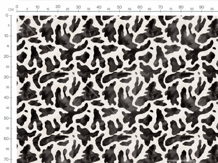 Tissu Imprimé Animal Blanc et Noir Aquarelle, 11 tissus au choix – Image 3
