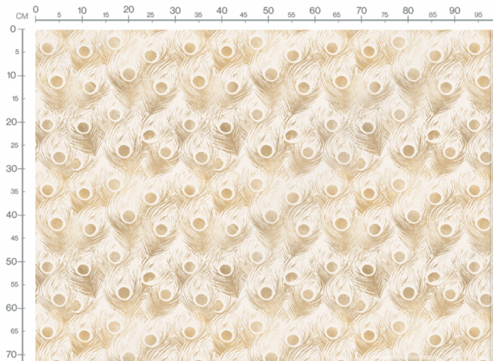 Tissu Imprimé Animal Paon Gold, 11 tissus au choix – Image 3