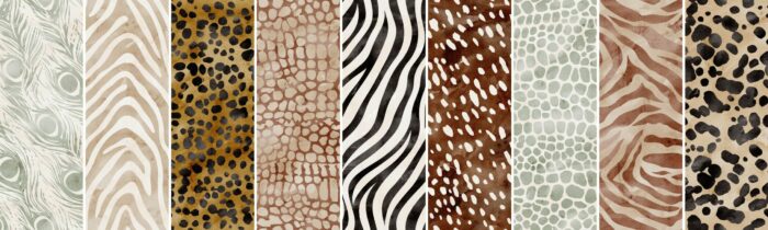 Tissu Imprimé Animal Blanc et Noir, 11 tissus au choix – Image 4