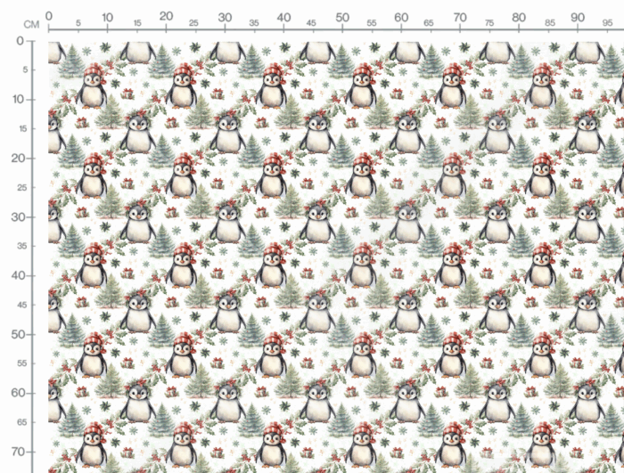 Tissu Exclusif Noel Pingouin Foret, 11 tissus au choix – Image 3