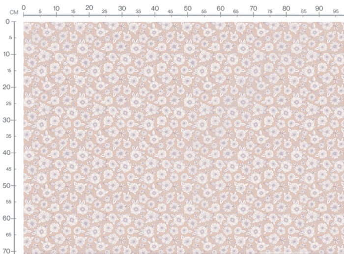 Tissu Imprimé Fleuri Noemie Blush, 11 tissus au choix – Image 3