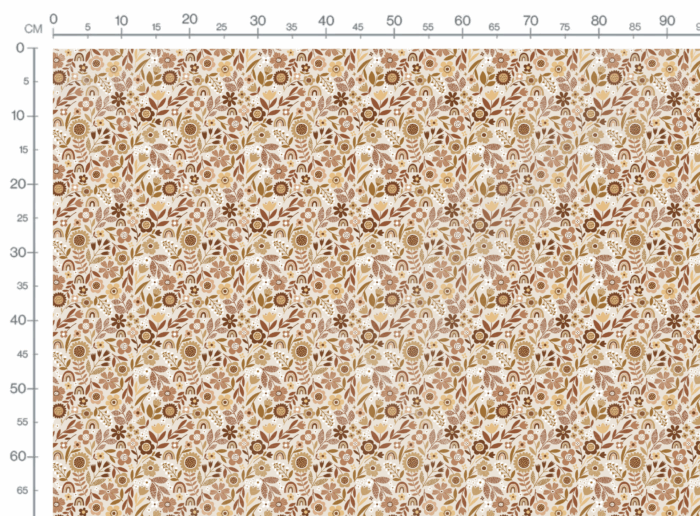 Tissu Imprimé Fleurs Automne Nude, 11 tissus au choix – Image 3
