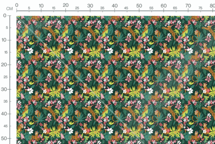 Tissu Imprimé Leopard Boho Fleurs, 11 tissus au choix – Image 3