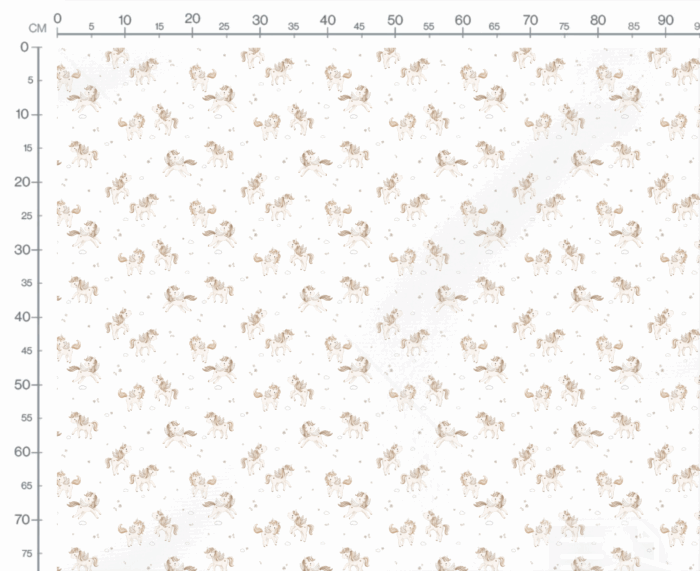 Tissu Imprimé Licorne Mignonne Blanc, 11 tissus au choix – Image 2