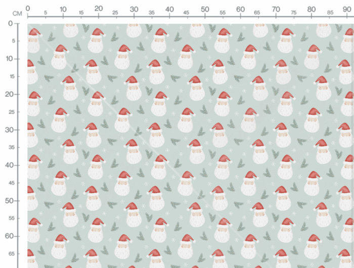 Tissu Imprimé Noel Pere Noel Brindilles, 4 coloris et 11 tissus au choix – Image 3