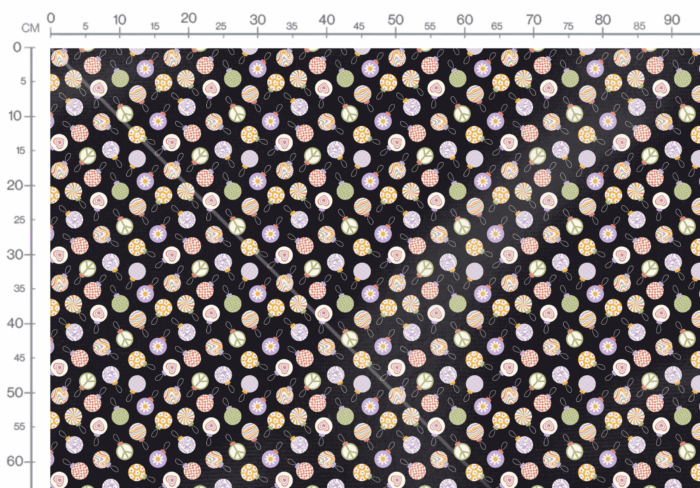 Tissu Imprimé Noel Retro Boules Hippie, 11 tissus au choix – Image 3