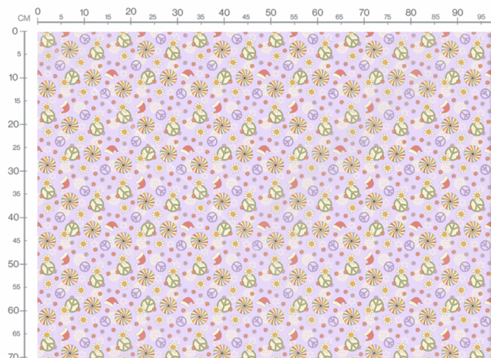 Tissu Imprimé Noel Retro Groovy Peace, 11 tissus au choix – Image 2