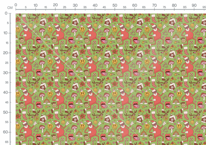 Tissu Imprimé Noel Retro Groovy Dance, 11 tissus au choix – Image 3