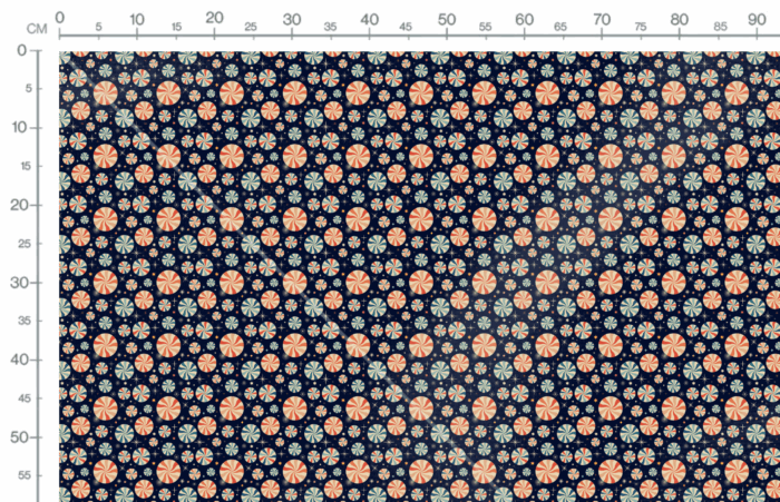 Tissu Imprimé Retro Noel Vintage Bonbon Nuit, 11 tissus au choix – Image 3