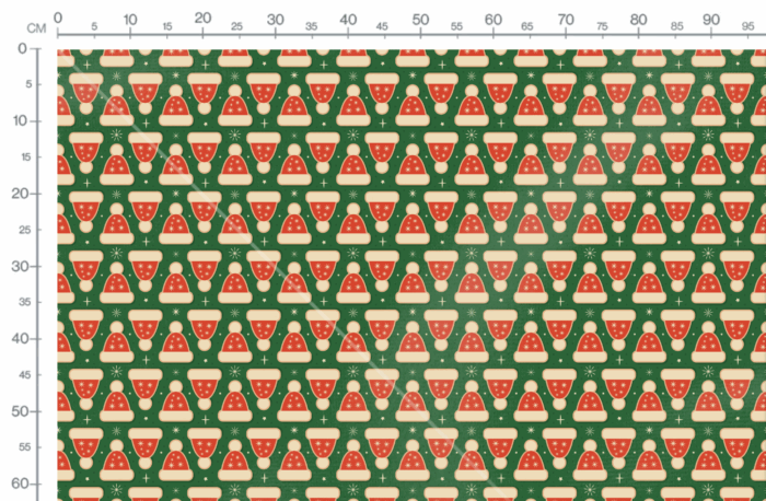 Tissu Imprimé Retro Noel Vintage Bonnet, 11 tissus au choix – Image 3