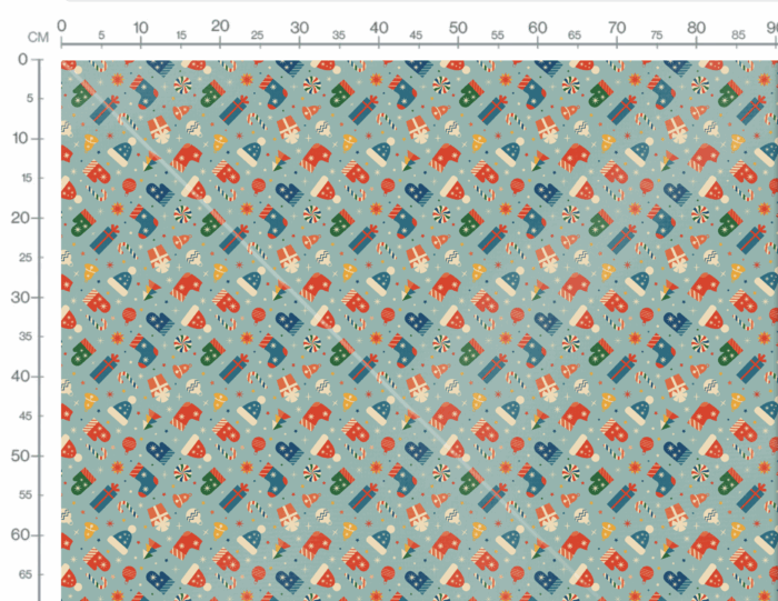Tissu Imprimé Retro Noel Vintage Ciel, 11 tissus au choix – Image 3