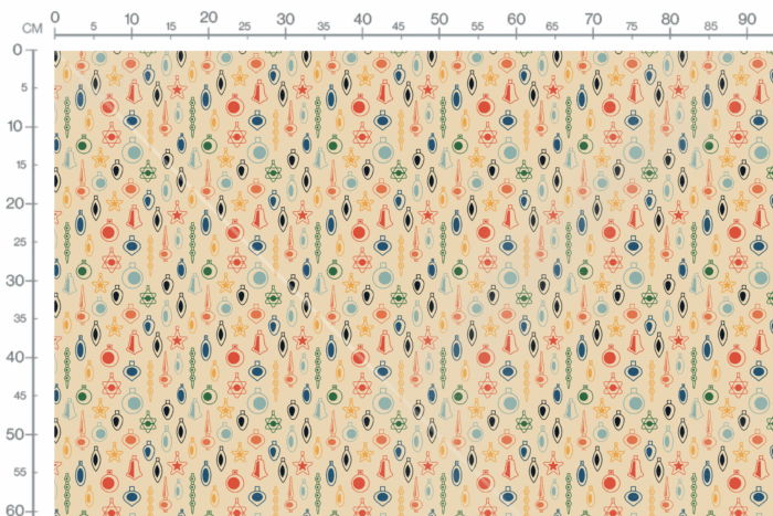 Tissu Imprimé Retro Noel Vintage Lineart, 11 tissus au choix – Image 3