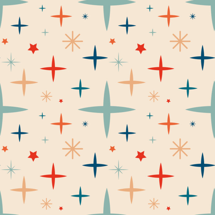 Tissu Imprimé Retro Noel Vintage Magie, 11 tissus au choix