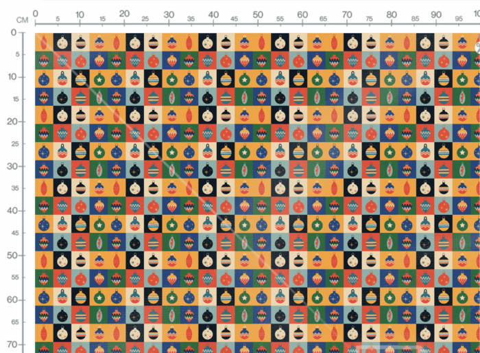 Tissu Imprimé Retro Noel Vintage Patchwork, 11 tissus au choix – Image 3