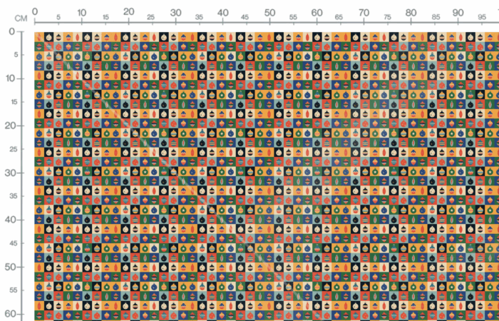 Tissu Imprimé Retro Noel Vintage Patchwork Petit, 11 tissus au choix – Image 3