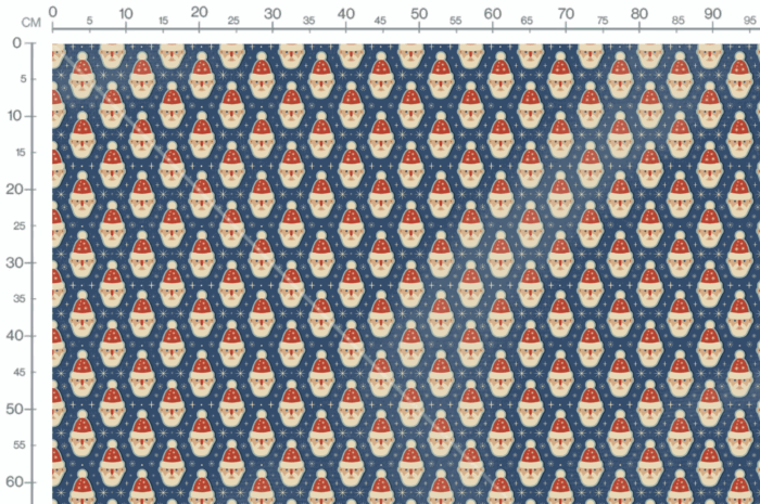 Tissu Imprimé Retro Noel Vintage Pere Noel, 11 tissus au choix – Image 3