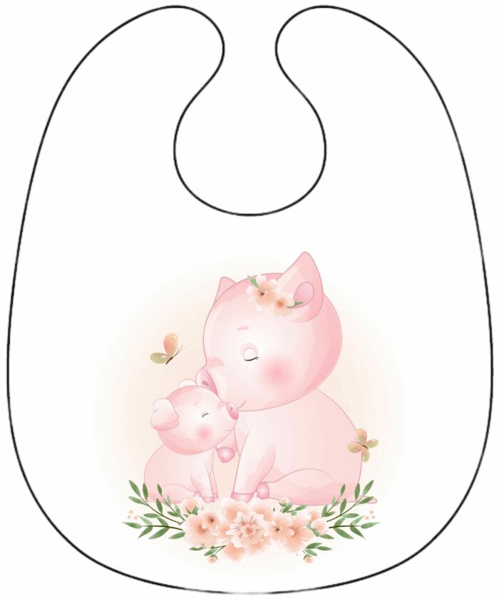 Panneau Bavoir Lovely Cochon Bebe