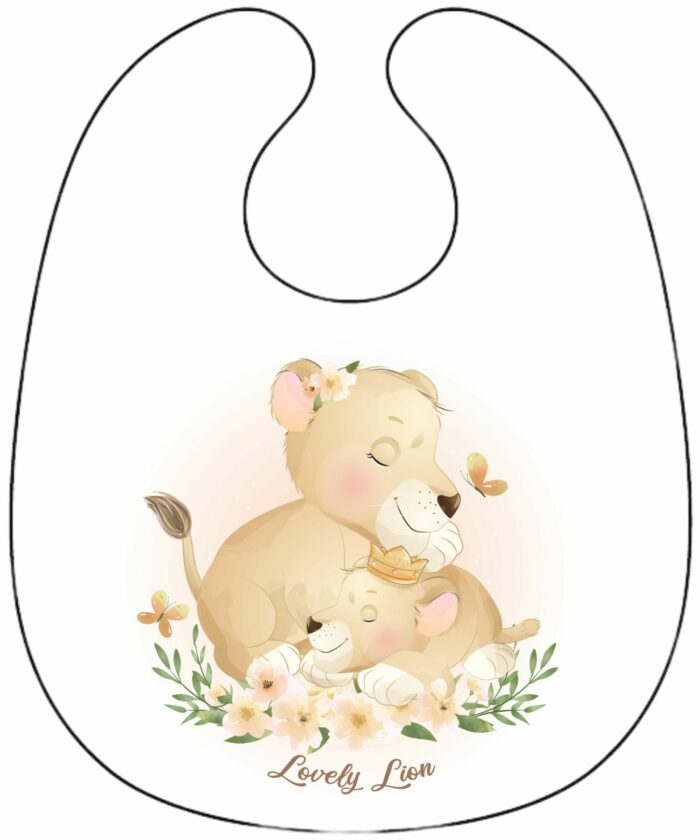 Panneau Bavoir Lovely Lionceau Maman