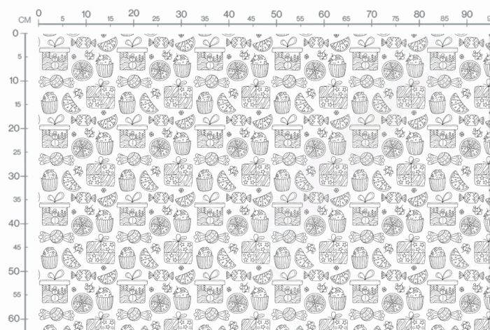 Tissu Imprimé Coloriage de Noel Gourmandise, 11 tissus au choix – Image 3