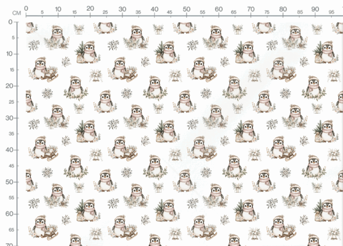Tissu Exclusif Boho Noel Pingouin, 11 tissus au choix – Image 3
