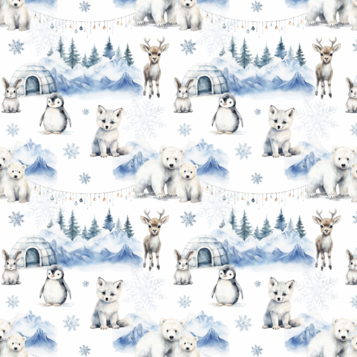 Tissu Exclusif Hiver Polaire Animaux, 11 tissus au choix