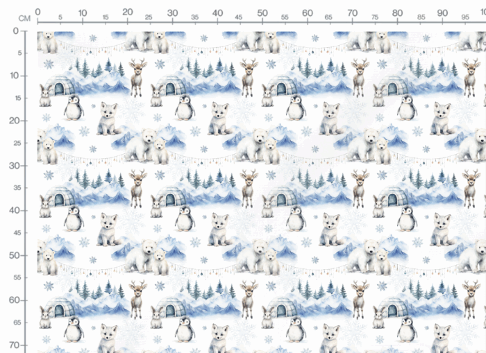 Tissu Exclusif Hiver Polaire Animaux, 11 tissus au choix – Image 3