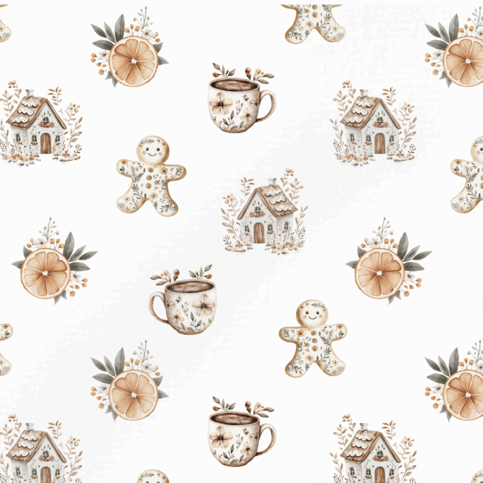 Tissu Exclusif Noel Boho Gourmand, 11 tissus au choix