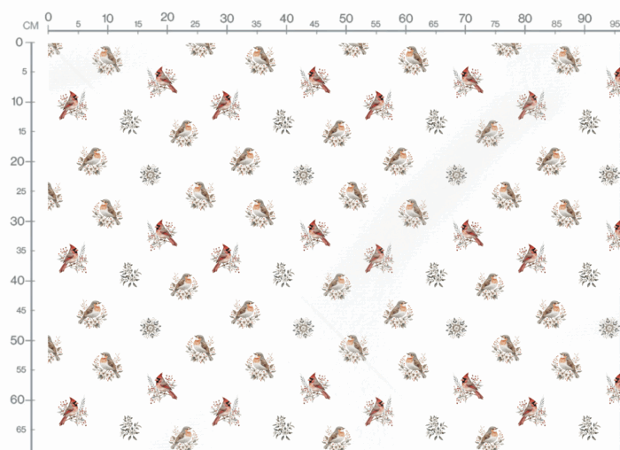 Tissu Exclusif Noel Boho Rouge Gorge, 11 tissus au choix – Image 3