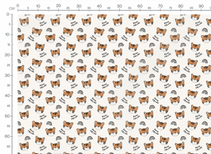 Tissu Imprimé Tigre Arc-en-ciel, 4 coloris et 11 tissus au choix – Image 3