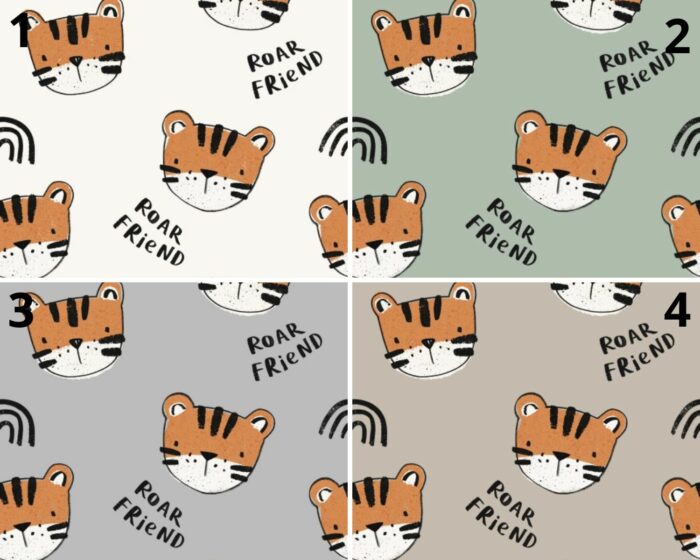 Tissu Imprimé Tigre Arc-en-ciel, 4 coloris et 11 tissus au choix – Image 4