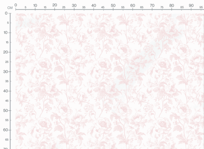 Tissu Inspiration Toile de Jouy Fleurs Vintage Blanc, 11 tissus au choix – Image 3
