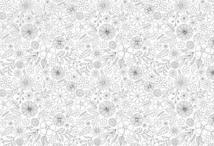 Set de Table à Colorier, réutilisable, Fleurs