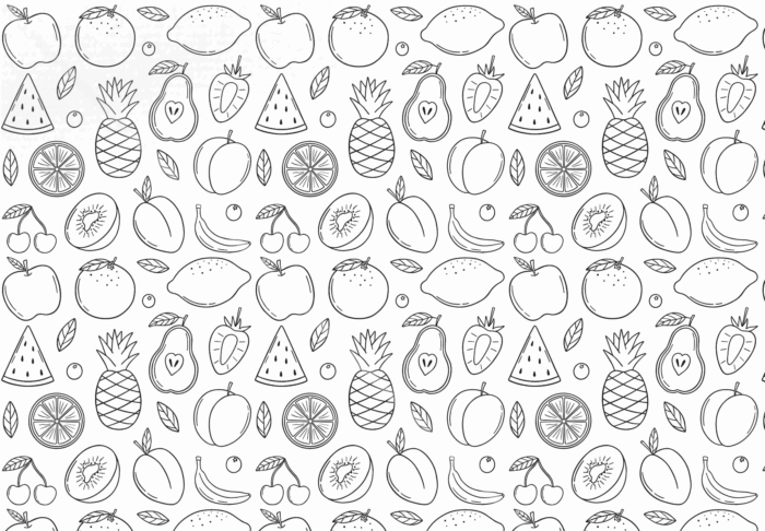 Set de Table à Colorier, réutilisable, Fruits